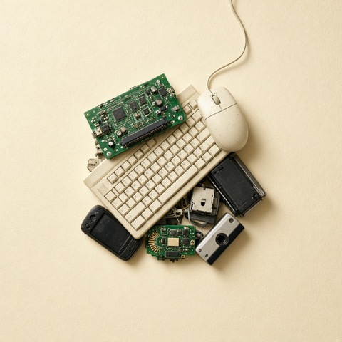 Mixed e-waste scrap in Kolkata